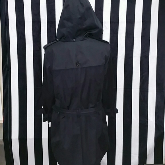 London Fog Trench Coat w/ detachable hood & lining - Picture 4 of 7